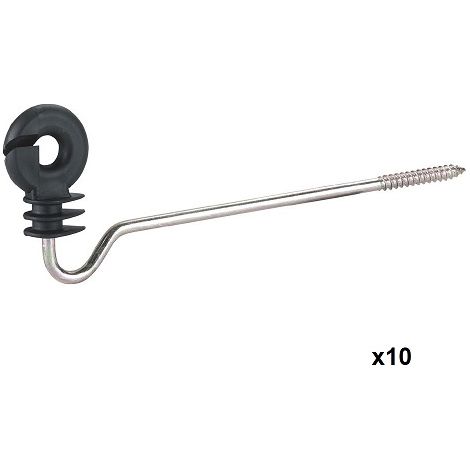 Insprovet Road Inlator, 22 cm, schwarz, Holzpfosten, Tasche mit 10 Isolatoren