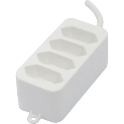 Multiprise type EUR 4x2,5A - 1,5 m - Blanc - Chacon (1/3)