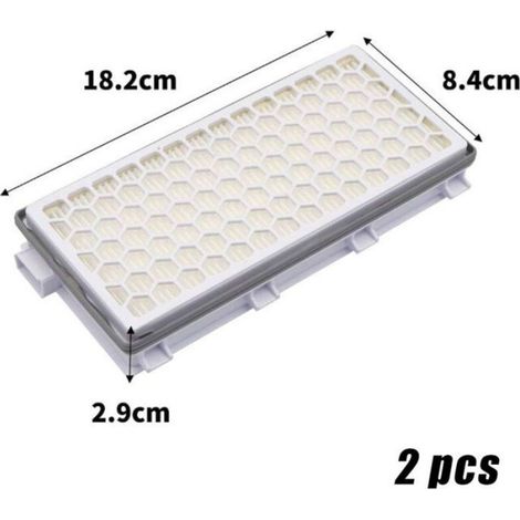 Filtre Aspirateur - HEPA 0.3 Micron - Lavable Et Réutilisable - Compatible Miele S4 S5 S6 S8 C1 C2 C3 - Lot De 2 (1/5)
