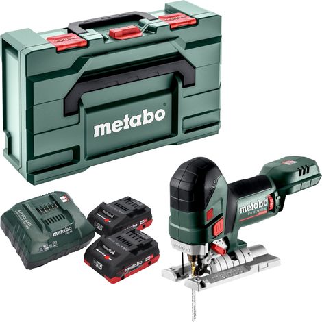 Metabo STA 18 LTX 150 BL Scie sauteuse sans fil 18 V 150 mm Brushless + 2x batterie LiHD 4,0 Ah + chargeur + Metabox
