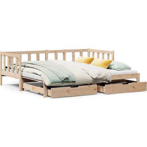 Maison Exclusive - Sofá cama nido con cajones sin colchón 80x200