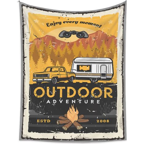 Tapis de camping style ins, équipement suspendu pour décoration esthétique extérieure, 130x150 cm (peluche courte) ZJ1019-40 (1/5)
