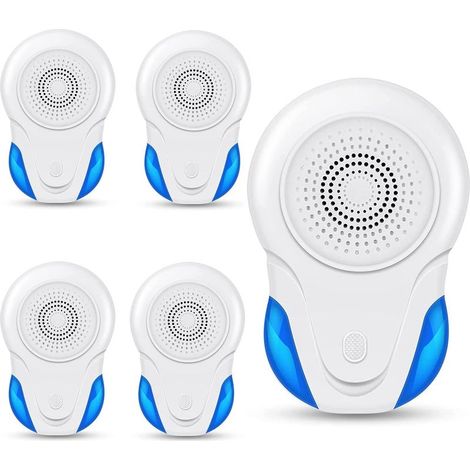 5pcs Répulsif à Ultrason Antiparasitaire, Ultrason Souris Répulsif à Souris, Intérieur Répulsif Anti Moustique Ultrason (1/5)