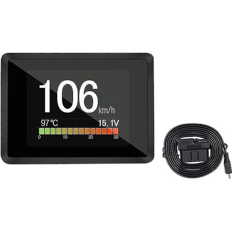 OBD2 A203 Bordcomputer für Autos - Digitale Anzeige von Fahrtstrecke, Geschwindigkeit und Kraftstoffverbrauch