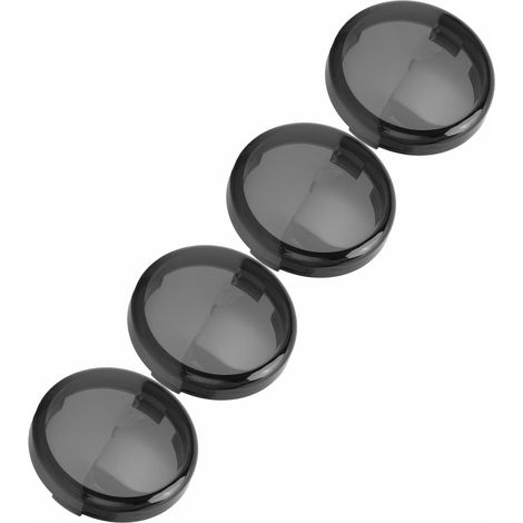 Lot de 4 caches de clignotants moto 6 cm / 2,36 pouces, ABS universel, accessoires moto, couleur fumée (1/5)