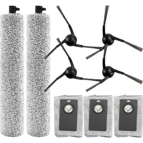 Pièces de rechange pour aspirateur robot Uwant U300 U300 Max : rouleau, sac à poussière, brosse latérale.