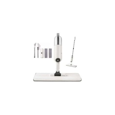 Balai Lave Sol avec Vaporisateur sans Fils, Microfibre, 2 Chiffons de Vadrouille, Réservoir 350ml - Crezuo (1/4)