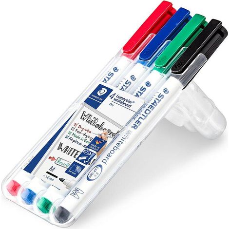 STAEDTLER Whiteboardmarker STAEDTLER® Lumocolor® 301 1mm farbig sortiert 4 St./Pack. (1/3)