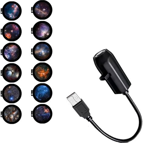 Proiettore stellare 2 in 1 e calda luce notturna, trasforma la tua stanza in un cielo stellato, portata di 12 m², alimentazione USB (1/5)
