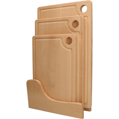 KOTARBAU Lot de 3 planches à découper en bois avec support (1/5)