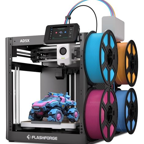 Imprimante 3D Adventurer 5X avec Impression Multicolore, Personnalisation avec IFS, Imprimante 3D AD5X Multi-matériaux/Nivellement Entièrement Automatique, Vitesse Maximale : 600 mm/s