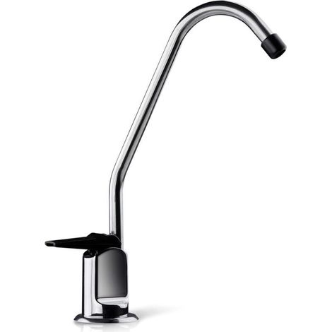 iSpring GB1 Robinet de Filtre à Eau 100% sans Plomb pour la Plupart des Systèmes d'osmose Inverse ou de Filtration d'eau, sans Espace d'air, Finition Chromée, pour Eau Potable (1/4)