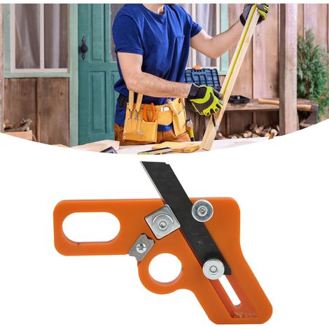 Outil manuel de placage de chants de 8 mm pour le travail du bois, pour panneaux sans peinture, couteau à racler et à découper les chants en PVC épais (double usage) (1/5)