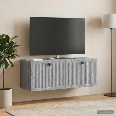 Wandmontierter TV-Schrank Graues Sonoma 78,5 x 31 x 30 cm (1/5)