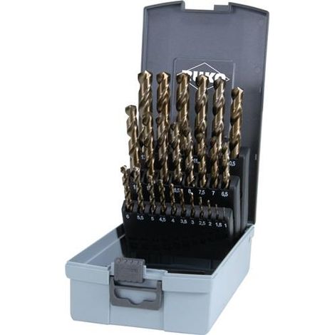 RUKO Spiralbohrersatz HSSE-Co 5 DIN 338 Typ VA 25tlg. Ø 1 - 13 mm in ABS-Kunststoffkassette - 215215RO (1/5)