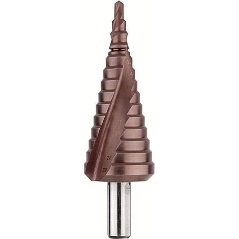 Foret étagé HSS Goujure Helicoidale 5% Cobalt Tiain 4-30 mm (1/2)