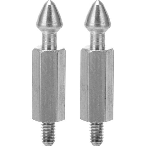 2Pcs Vis de Montage de Capot RC Argent Aluminium Alliage Durable Installation Facile Boulon de Nez d'Hélicoptère RC pour FW200 (1/5)