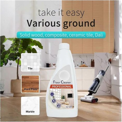 Nettoyant pour sols compatible avec tous les aspirateurs et laveurs de sols robotisés, solution liquide de nettoyage pour sols compatible avec les modèles Roborock et Omo Joint, séries S8 Pro Ultra/S8 (1/4)