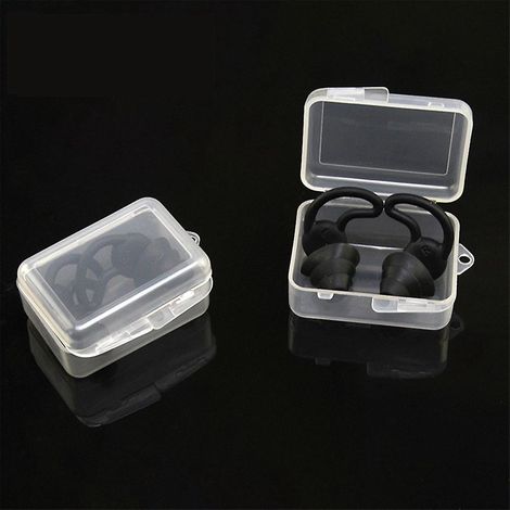 bouchons D'oreille (noir)antibruit Pour Sommeil, 4 Pices Bouchons D'oreilles En Silicone, Anti-bruit Bouchons D'oreilles Confortables Pour Le Ron (1/5)