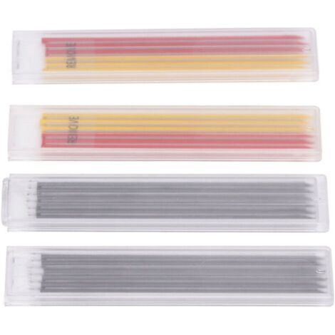 12 Red Yellow Black Refillable Carpenter Pencils for Marking on Wood (1/5)