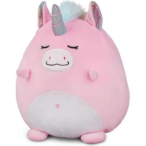20 cm großes, rosa Einhorn-Plüschkissen, weich und flauschig, ein bezauberndes Kuscheltier, superweiches Kawaii-Kissen (1/5)