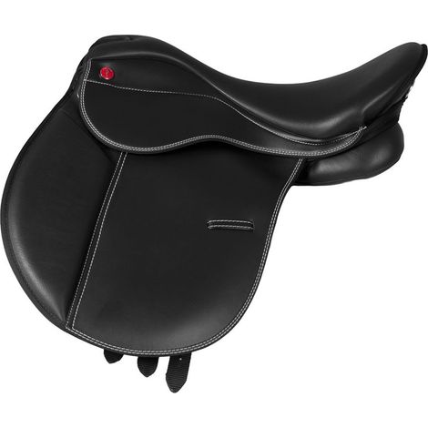 17", Nero: Sella da completo Milano in similpelle con doppia imbottitura