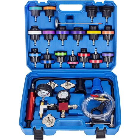 28pcs Cooling System Tester, Coolant Vacuum Filling Kit with Filling System, Universal Radiator Pressure Tester (1/5)