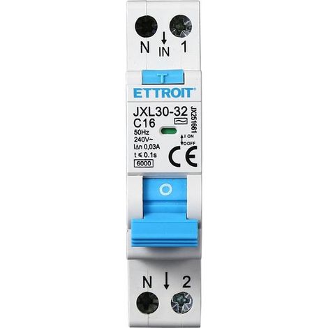ETTROIT interruttore Magnetotermico Differenziale 1P+N 16A 30mA 220V-6KA JX251661 (1/5)