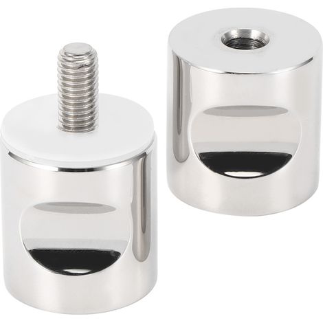 Poignée de porte en verre et acier inoxydable 304 pour salle de bain et douche (1/5)