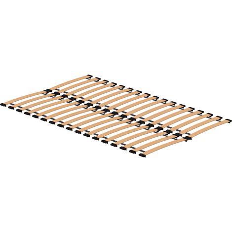 Cadre à lattes 120x200 cm – 34 lattes en hêtre lamellé – Conception flexible pour confort optimal – Compatible tous matelas (1/5)