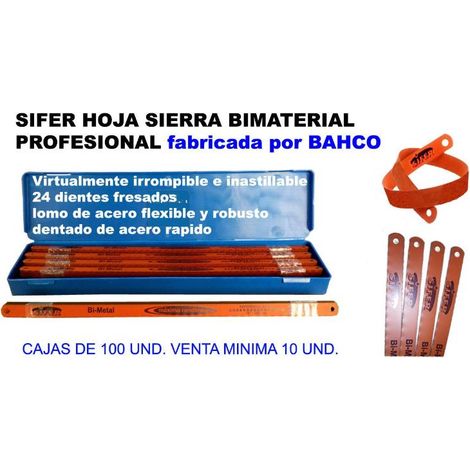sifer hoja sierra arco bimetal 300 x 13mm 24 diente- sandflex (caja 10 unidades) (1/2)