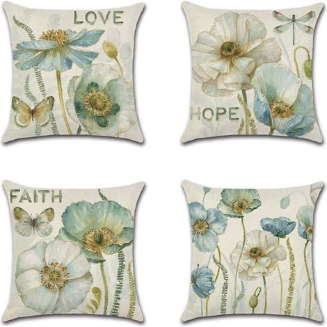Housse de coussin d'extérieur imperméable, housse de coussin déperlante, coussin décoratif pour canapé, housse décorative pour canapé (1/4)