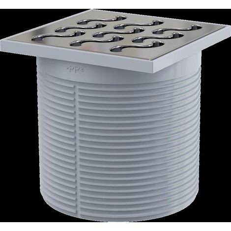 Alcadrain Bodenablauf Aufsatz, Design Rost 105×105 mm (1/2)