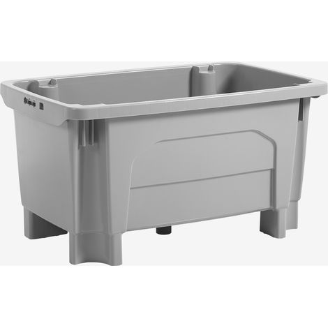 Bac grand volume sur pieds empilable emboîtable 300 L - gris - Gilac