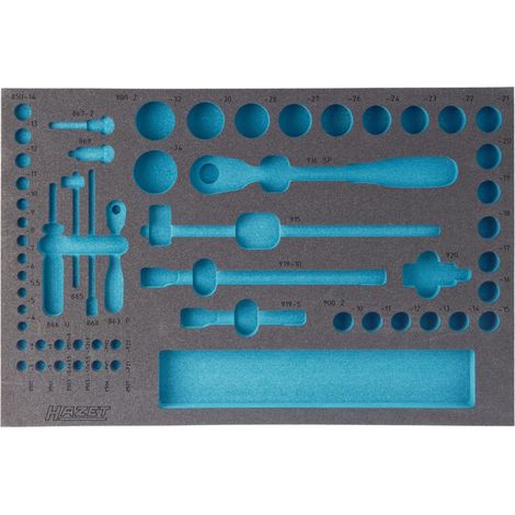 Garniture en mousse souple bimatière 163-118L HAZET (1/2)