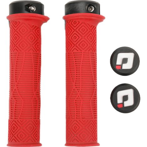 Leichte, rutschfeste Fahrradgriffe aus Gummi für Fahrradlenker – Rot (1/5)
