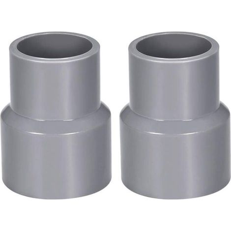 HOXILEELEO - 32mm X 20mm Réducteur Tuyau PVC Raccord Couplage Hub DWV Gris 2Pcs-tuyau de sortie (1/3)