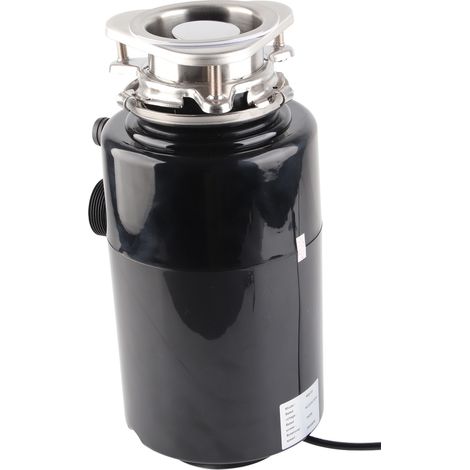 Broyeur de déchets de cuisine 1 CV, haute vitesse, grande torsion, faible niveau sonore, noir, télécommande, broyeur de déchets alimentaires, prise UE 110-240 V (1/5)