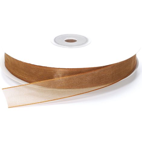 Nastro organza bronzo, mm 15 x 50 m