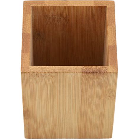 Porte-crayons en bambou pour bureau, école, rangement de crayons, fournitures de bureau (1/5)