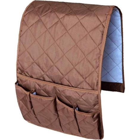Sofa-Armlehnen-Organizer, Halterung für Sofa, Sessel/Stuhl, stabile Aufbewahrungstasche, hängender Armlehnenhalter mit Taschen für Fernbedienung, Handy, Bücher/Zeitschriften (1/5)