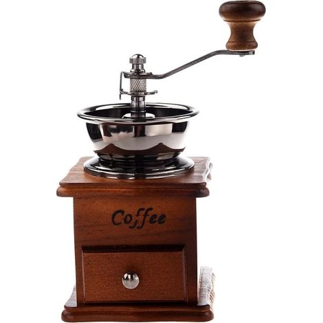 Moulin à café manuel avec mouture réglable pour expresso, cafetière à piston et café filtre, idéal pour la maison, le bureau et les voyages.-AquaForge (1/4)
