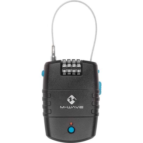 m-wave LOCK N ROL Cable antirrobo negro con alarma