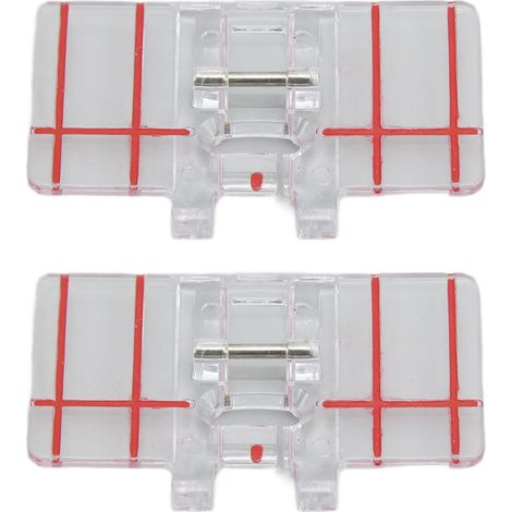 Lot de 2 pieds-de-biche pour couture parallèle, en plastique durable, un accessoire multifonctionnel pour machine à coudre domestique.