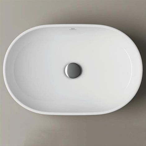 Ideal Standard I.Life O Vessel Oval Sit-On Countertop Basin 550mm Wide - White (1/5)