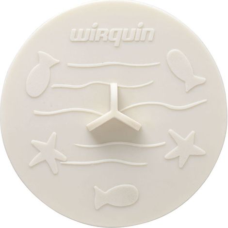 Wirquin – Bouchon d'évier en silicone Ø105 – Étanche pour baignoire, lavabo et évier – Blanc cassé – Usage professionnel (1/5)