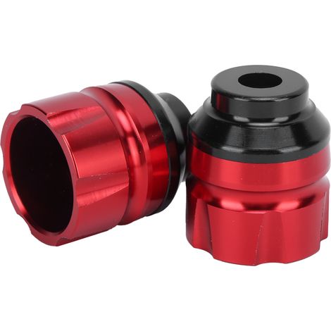 Set aus 2 Brems- und Kupplungsflüssigkeitsbehältern für Motorräder, aus Aluminiumlegierung, universell für Motorräder und Fahrräder (rot). (1/5)