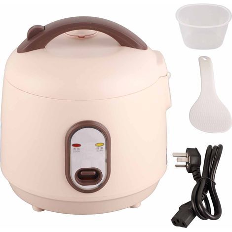 Mini Multifunctional Plastic Alloy Rice Cooker, Portable, Non-Stick, Electric, 2L, Inner Liner, Pink (1/5)
