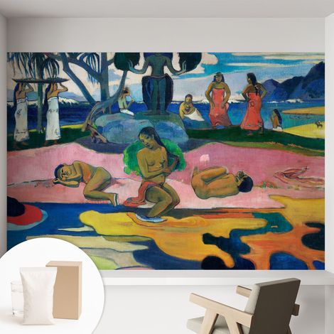Papier peint intissé mural pour salon chambre à coucher tendance et originale - Colle incluse gratuite Repos tropical 152x104 cm (1/5)
