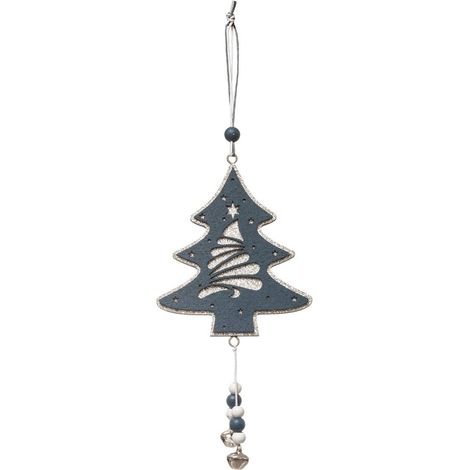 Árbol de Navidad de madera Estrella Abeto Cloche Gris - Feeric lights & christmas
